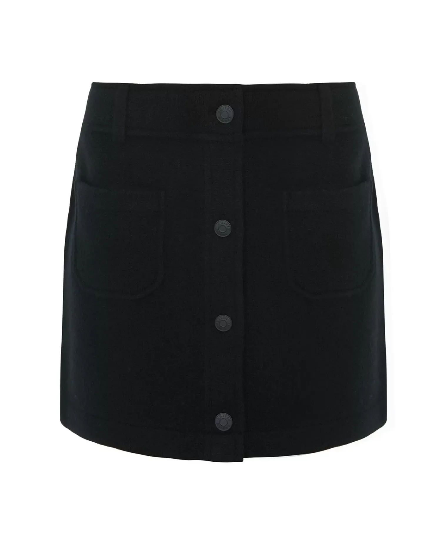 Kujten Dresses & Skirts>Jacquard Short Cashmere Skirt, 4-Threads Noir