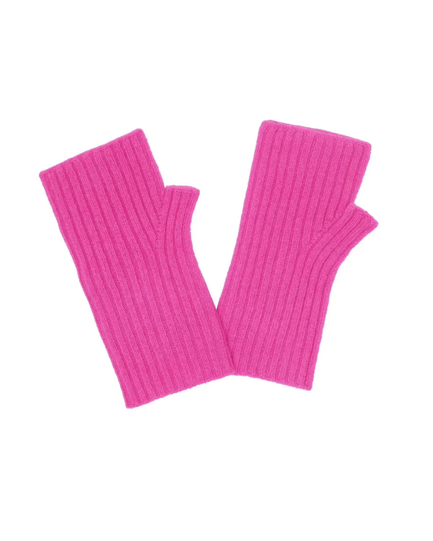 Kujten Gloves & Mittens>Kids Cashmere Mittens, 2-Threads Rose Neon