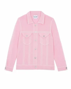 Kujten Jackets & Vests>Kids Long Sleeves Cashmere Jacket, 4-Threads Candy Pink