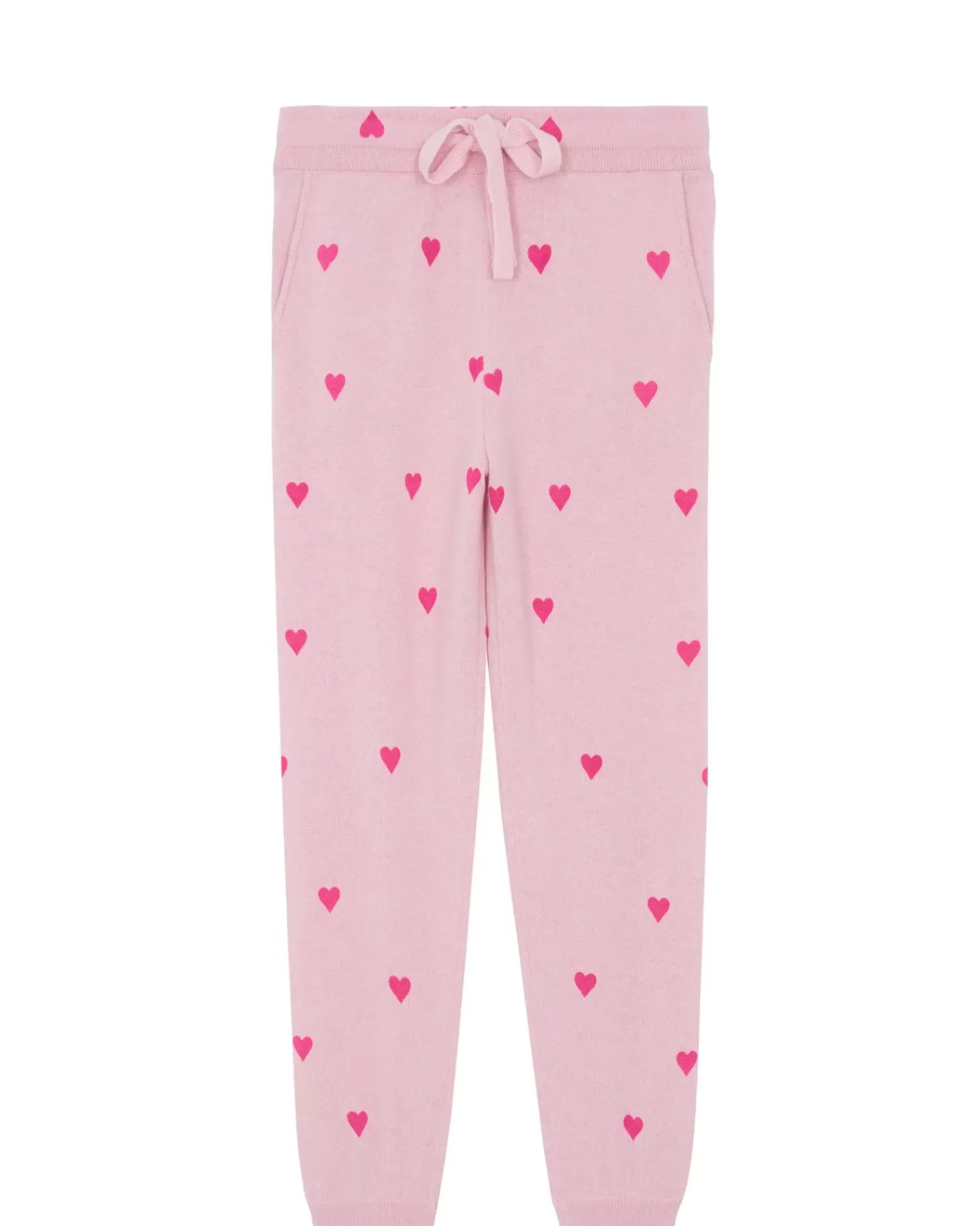 Kujten Jackets & Vests>Kids Printed Cashmere Joggers, 2-Threads Candy Pink