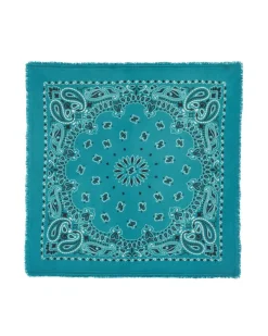 Kujten Scarves & Snoods>Large Cashmere Bandana Vert Jade