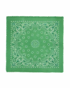 Kujten Scarves & Snoods>Large Cashmere Bandana Vert Gazon