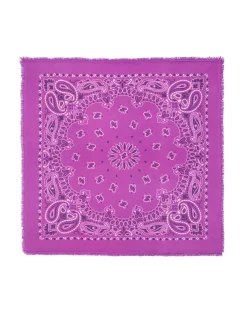 Kujten Scarves & Snoods>Large Cashmere Bandana Violet India