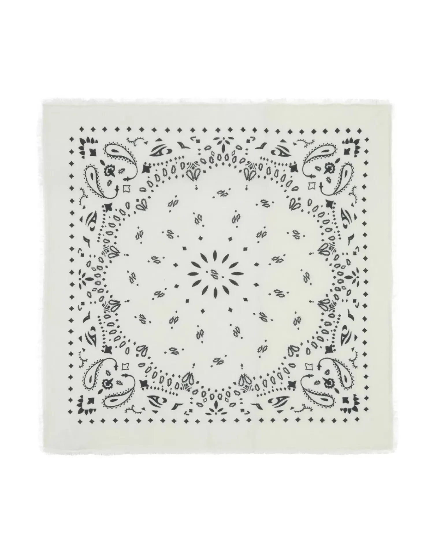 Kujten Scarves & Snoods>Large Cashmere Bandana, 2-Threads Blanc