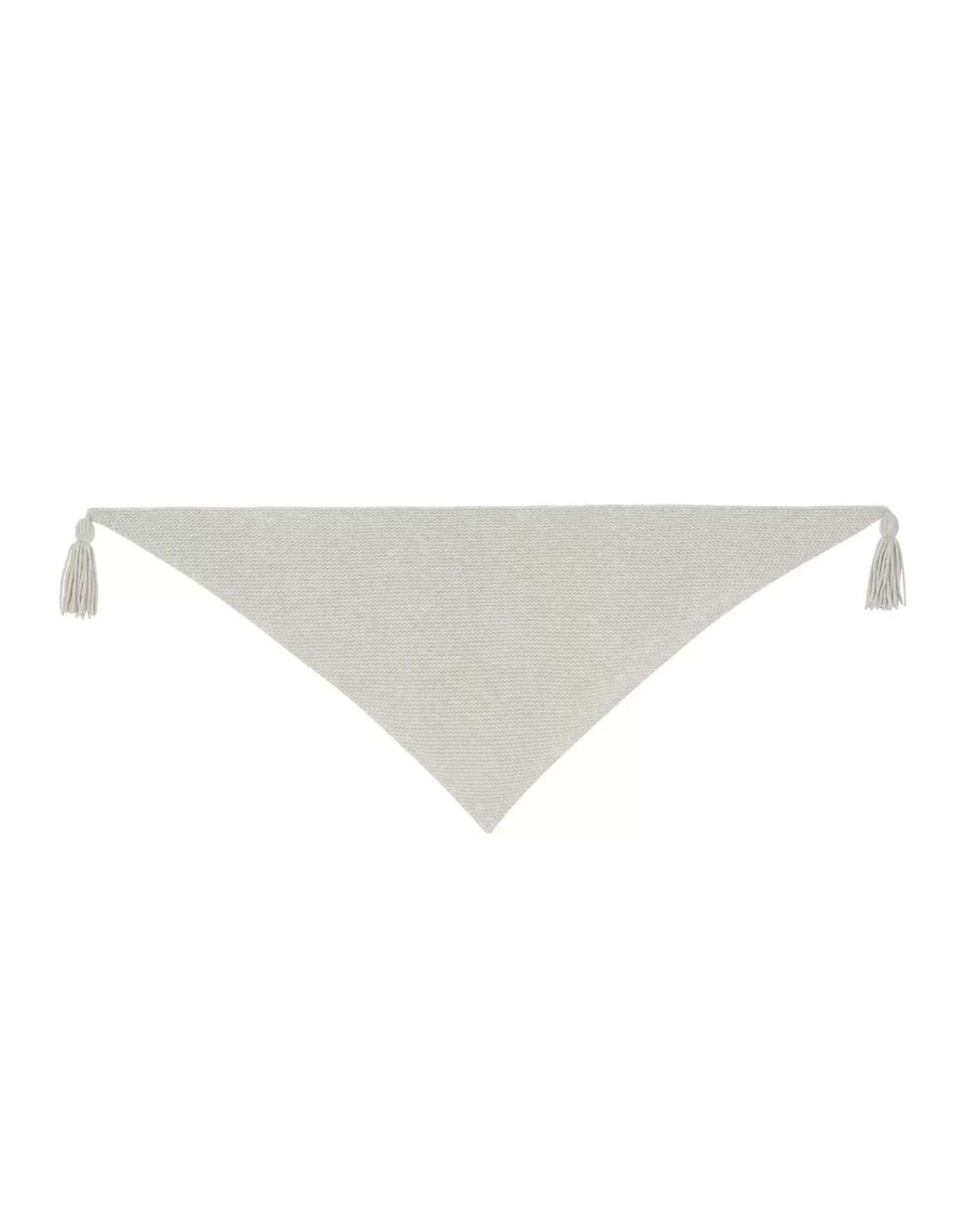 Kujten Scarves & Snoods>Large Cashmere Bandana With Pompoms Avoine