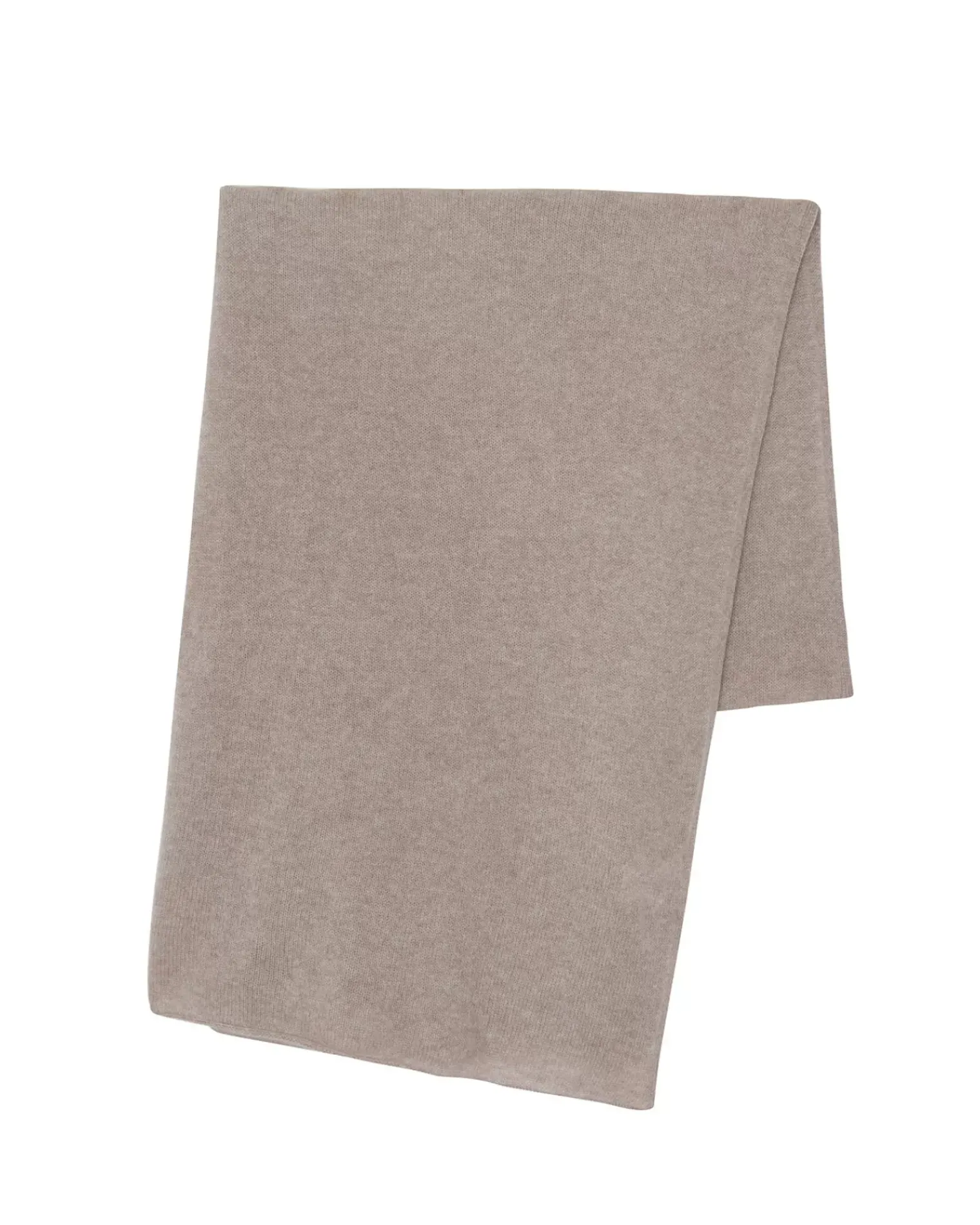 Kujten Scarves & Snoods>Large Cashmere Scarf, 2-Threads Beige Taupe