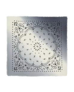 Kujten Bandanas>Large Dip Dye Cashmere Bandana, 2-Threads Gris Flanelle