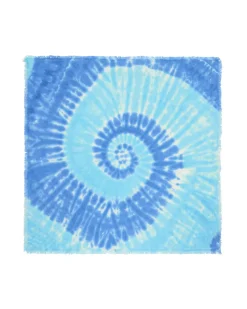 Kujten Bandanas>Large Printed Cashmere Bandana Jeans Clair