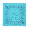 Kujten Bandanas>Large Printed Cashmere Bandana Bleu Turquoise