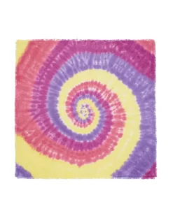 Kujten Bandanas>Large Printed Cashmere Bandana Violet