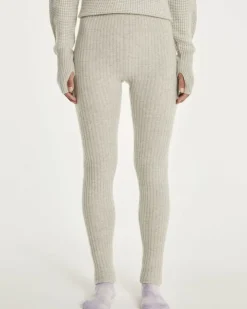 Kujten Joggings & Leggings>Legging Cashmere Woman Gris Bouleau