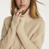 Kujten Capes & Ponchos>Lined Turtleneck Woman Cashmere Tunic, 6-Threads Organique