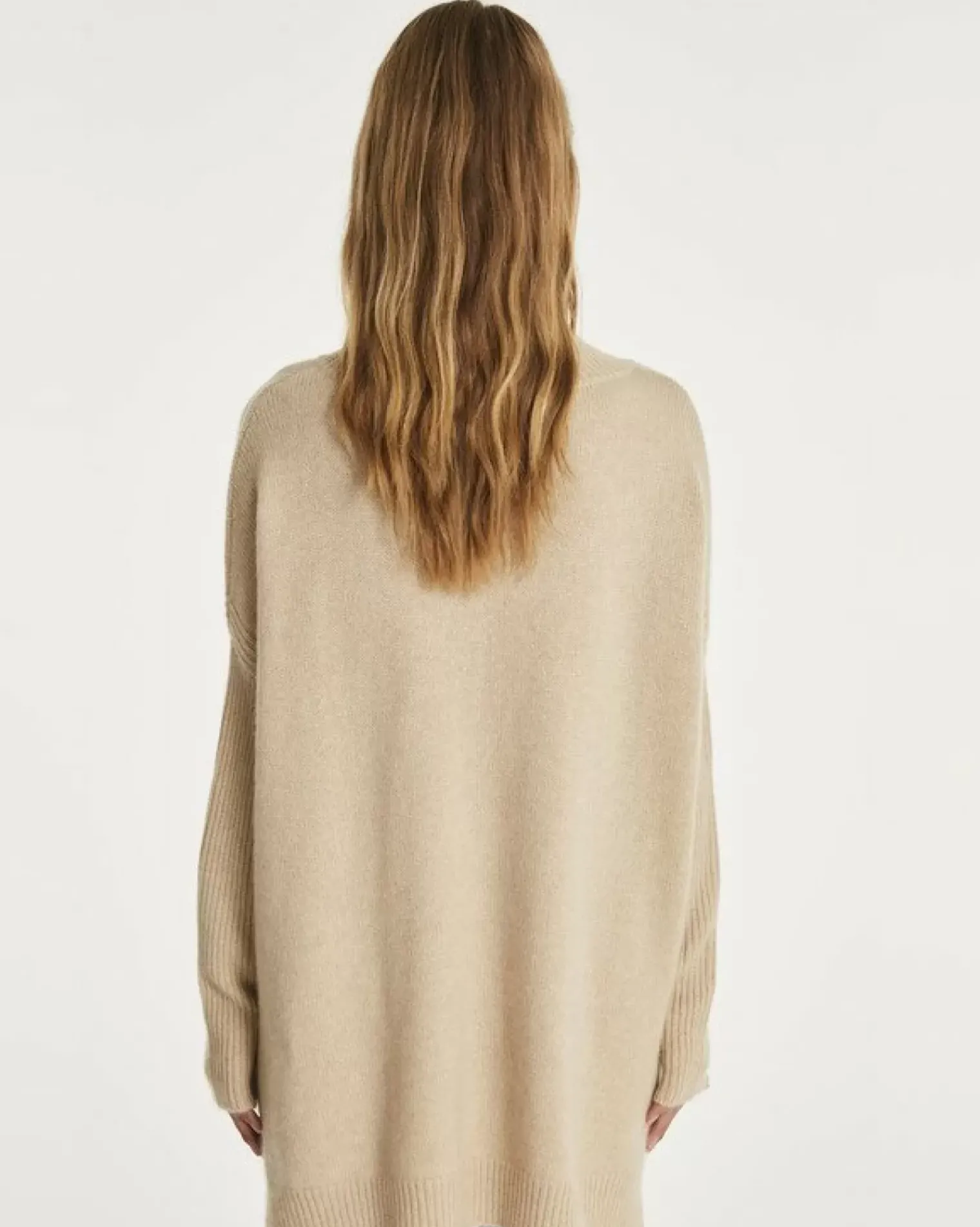 Kujten Capes & Ponchos>Lined Turtleneck Woman Cashmere Tunic, 6-Threads Organique