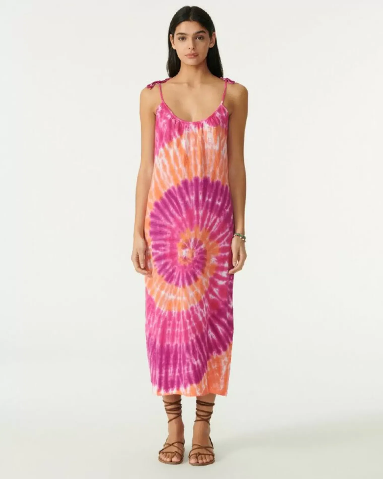 Kujten Dresses & Skirts>Linen Tank Dress Rose Neon