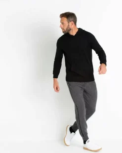 Kujten Sweaters & Sweatshirts>Long Sleeves Cashmere Sweatshirt Noir