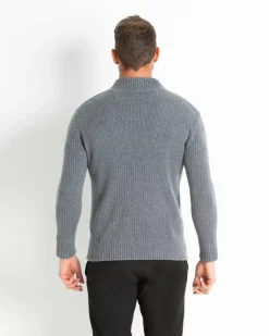 Kujten Sweaters & Sweatshirts>Long Sleeves Cashmere Sweater Gris Flanelle