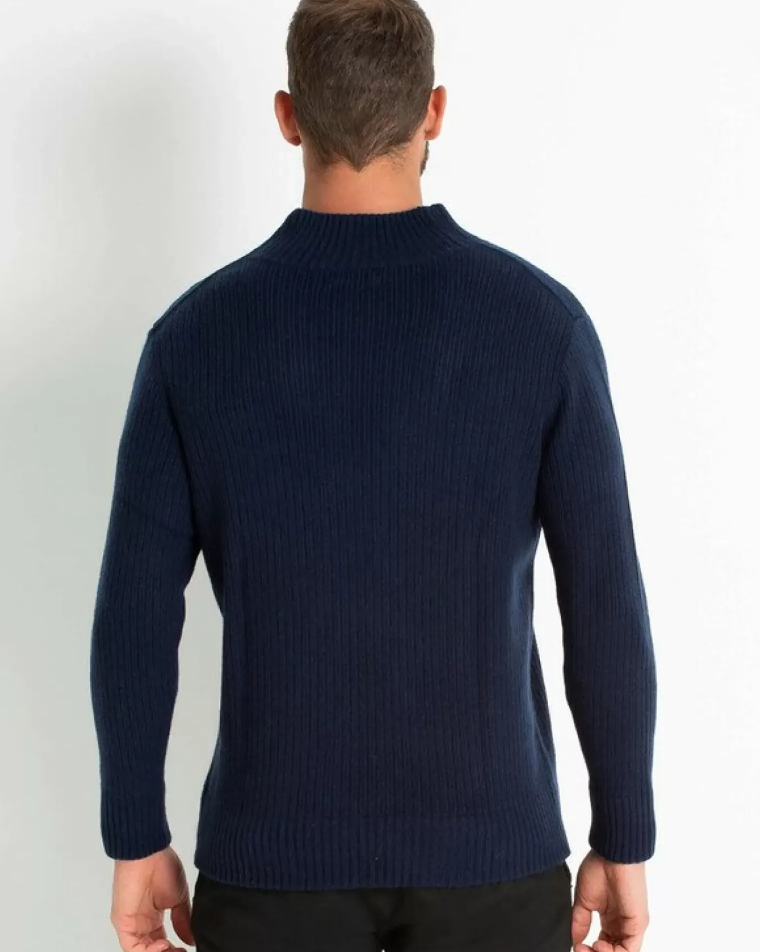 Kujten Sweaters & Sweatshirts>Long Sleeves Cashmere Sweater Bleu Marine Fonce
