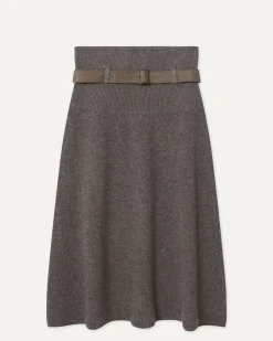 Kujten Dresses & Skirts>Long Woman Cashmere Dress Gris Flanelle