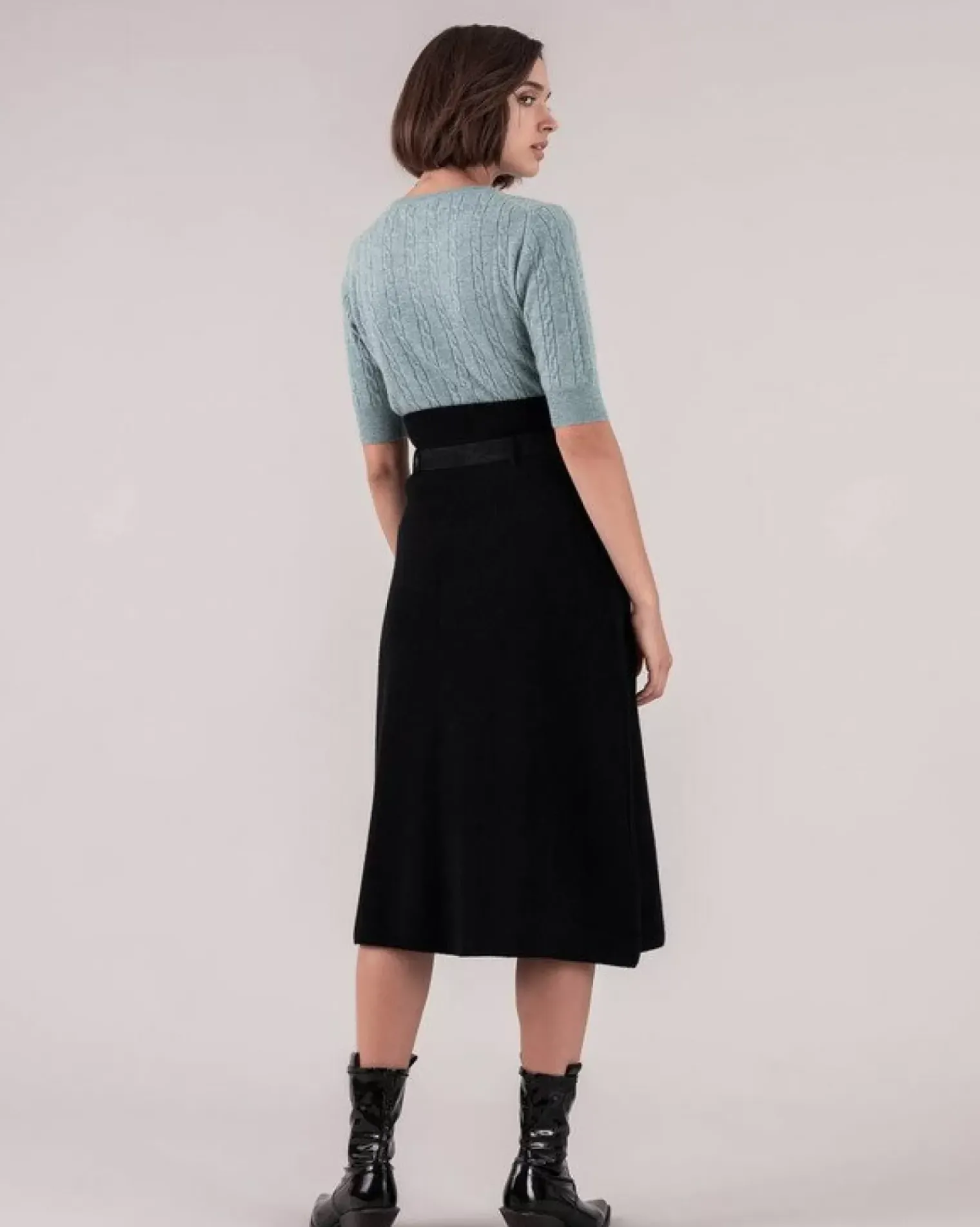 Kujten Dresses & Skirts>Long Woman Cashmere Dress Noir