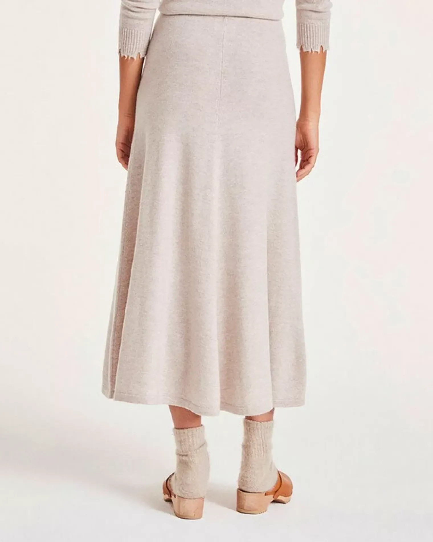 Kujten Dresses & Skirts>Long Woman Cashmere Skirt Sable Chine