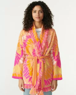 Kujten Jackets & Vests>Long-Sleeved Cashmere Jacket Marigold