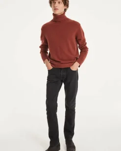 Kujten Sweaters & Sweatshirts>Long-Sleeved Turtleneck Cashmere Sweater Bordeaux Sienne