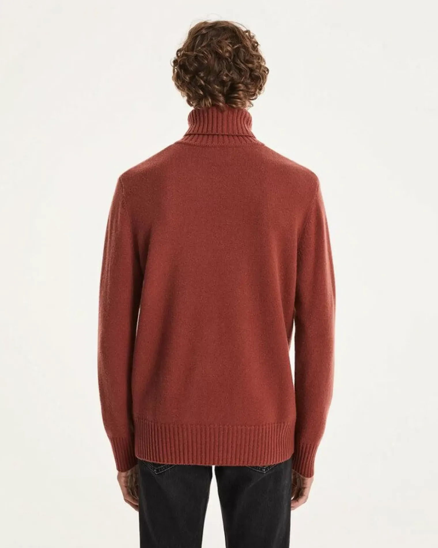 Kujten Sweaters & Sweatshirts>Long-Sleeved Turtleneck Cashmere Sweater Bordeaux Sienne