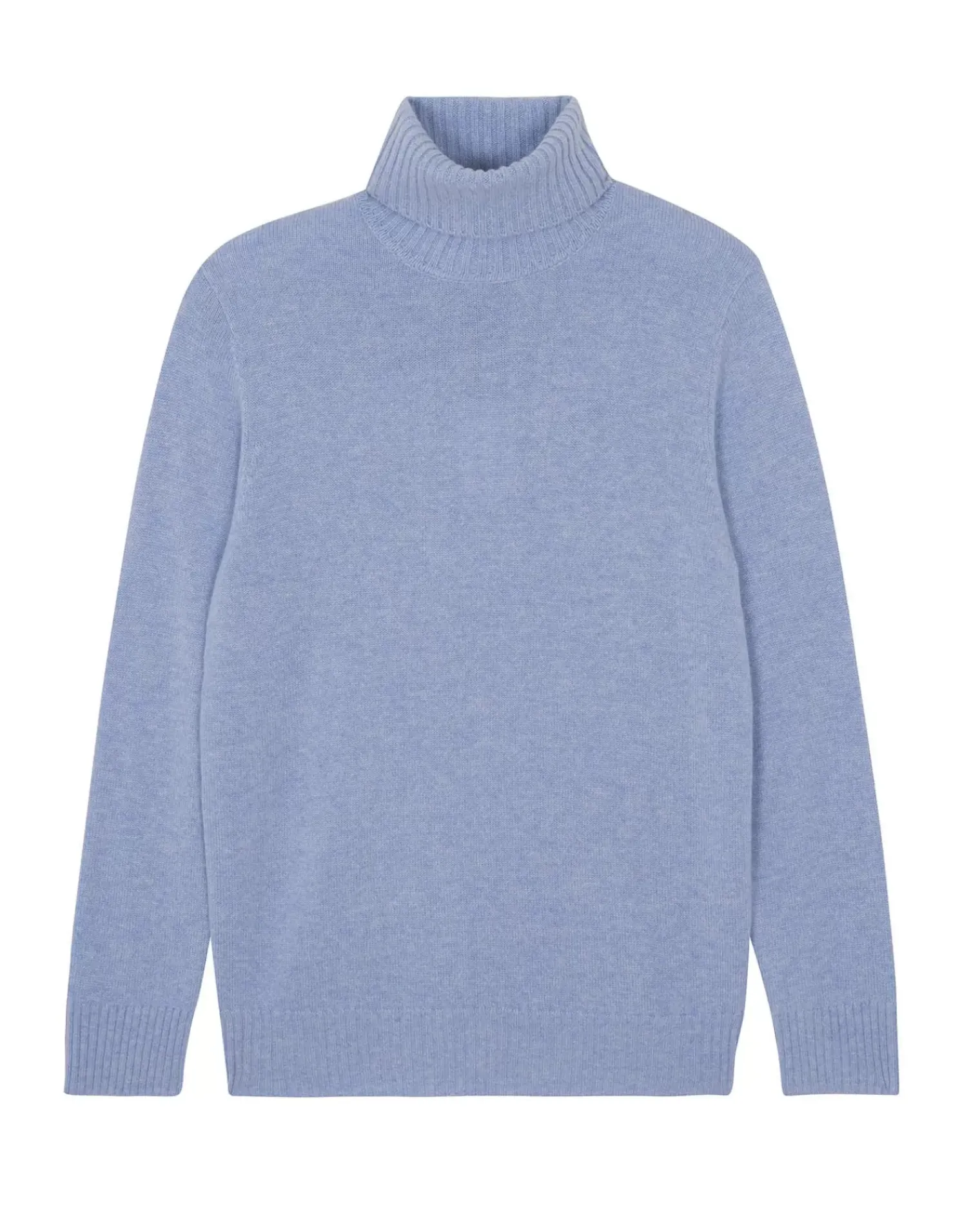 Kujten Sweaters & Sweatshirts>Long-Sleeved Turtleneck Cashmere Sweater, 4-Threads Bleu Jeans