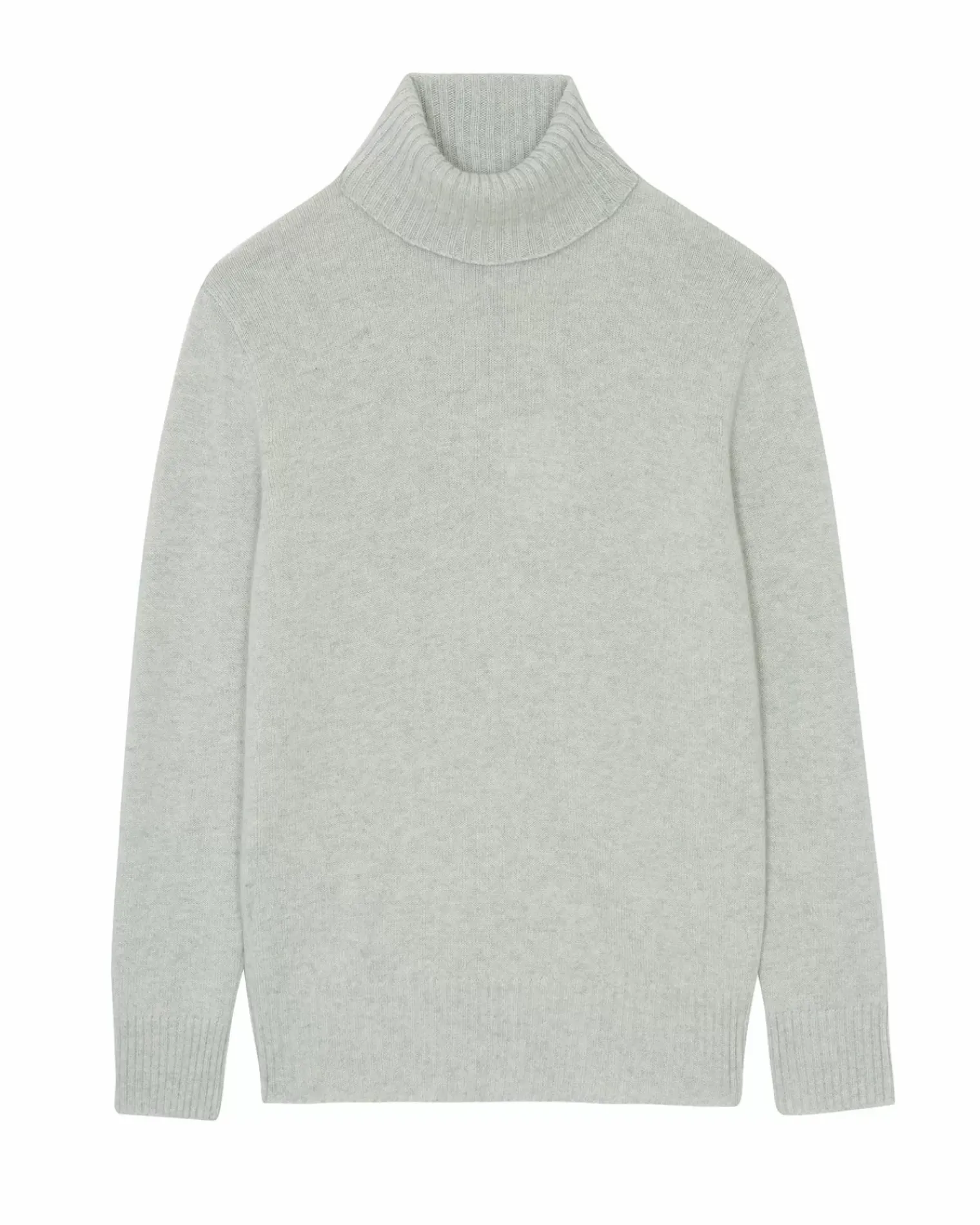 Kujten Sweaters & Sweatshirts>Long-Sleeved Turtleneck Cashmere Sweater Gris Bouleau