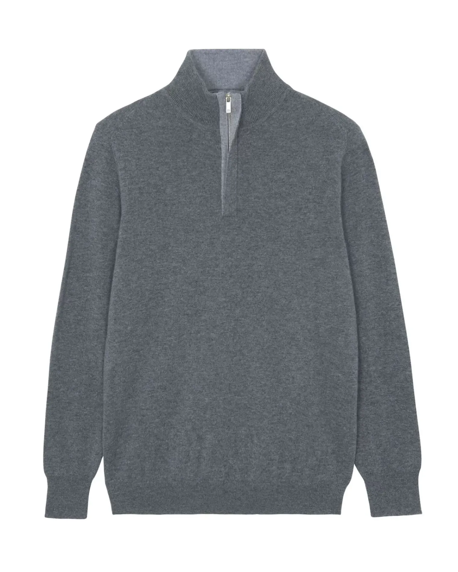 Kujten Sweaters & Sweatshirts>Men Cashmere Sweater , 2-Threads Gris Flanelle