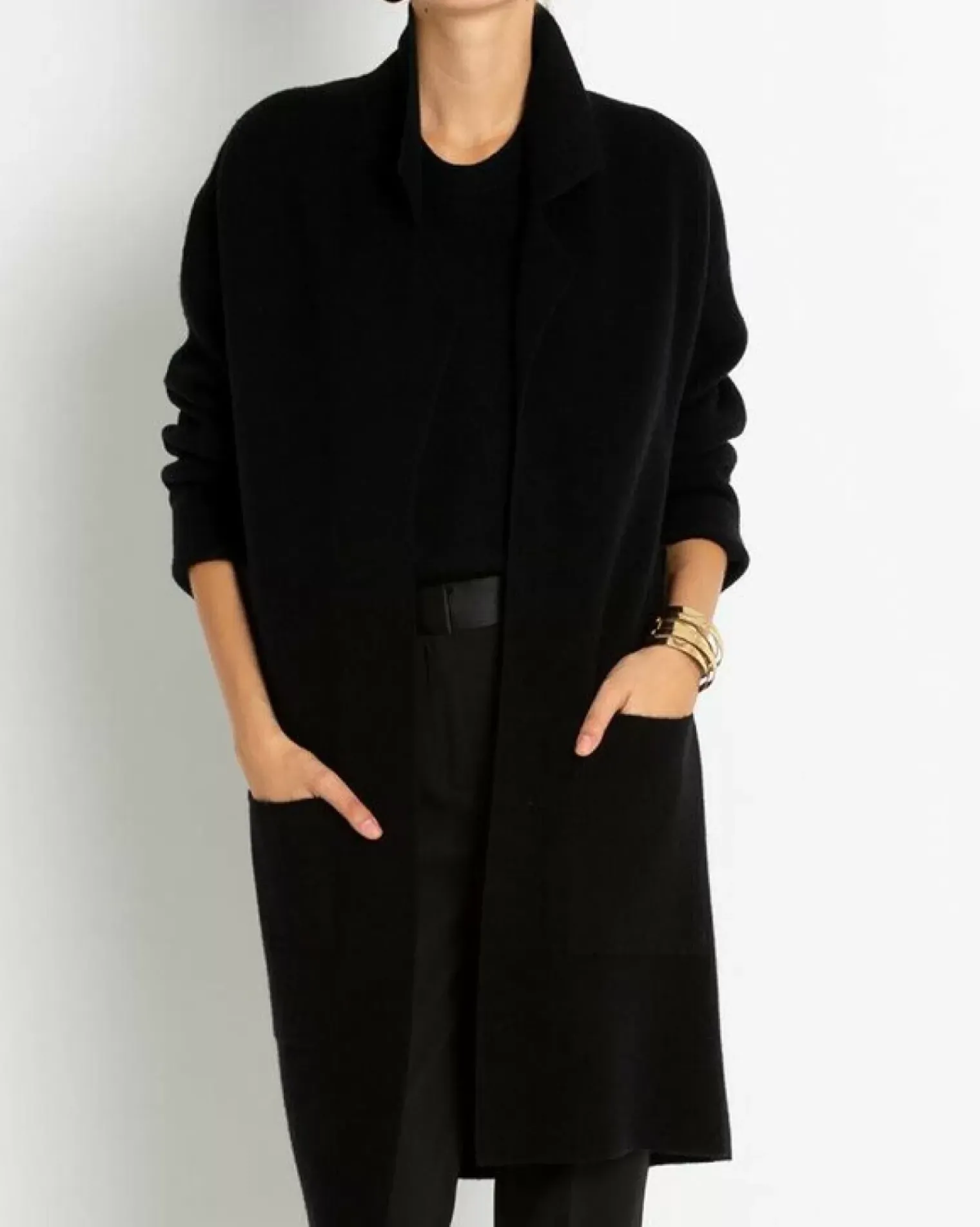 Kujten Coats>Men Reversible Cashmere Blazer Jacket, 2-Threads Noir