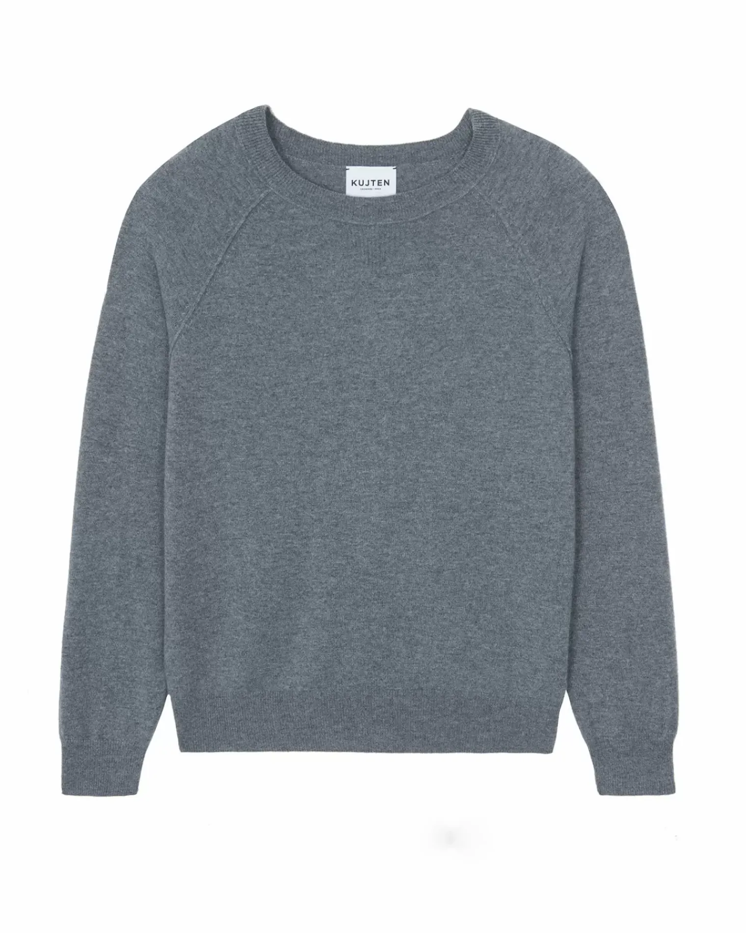 Kujten Sweaters & Sweatshirts>Men Round Neck Cashmere Sweater Gris Flanelle