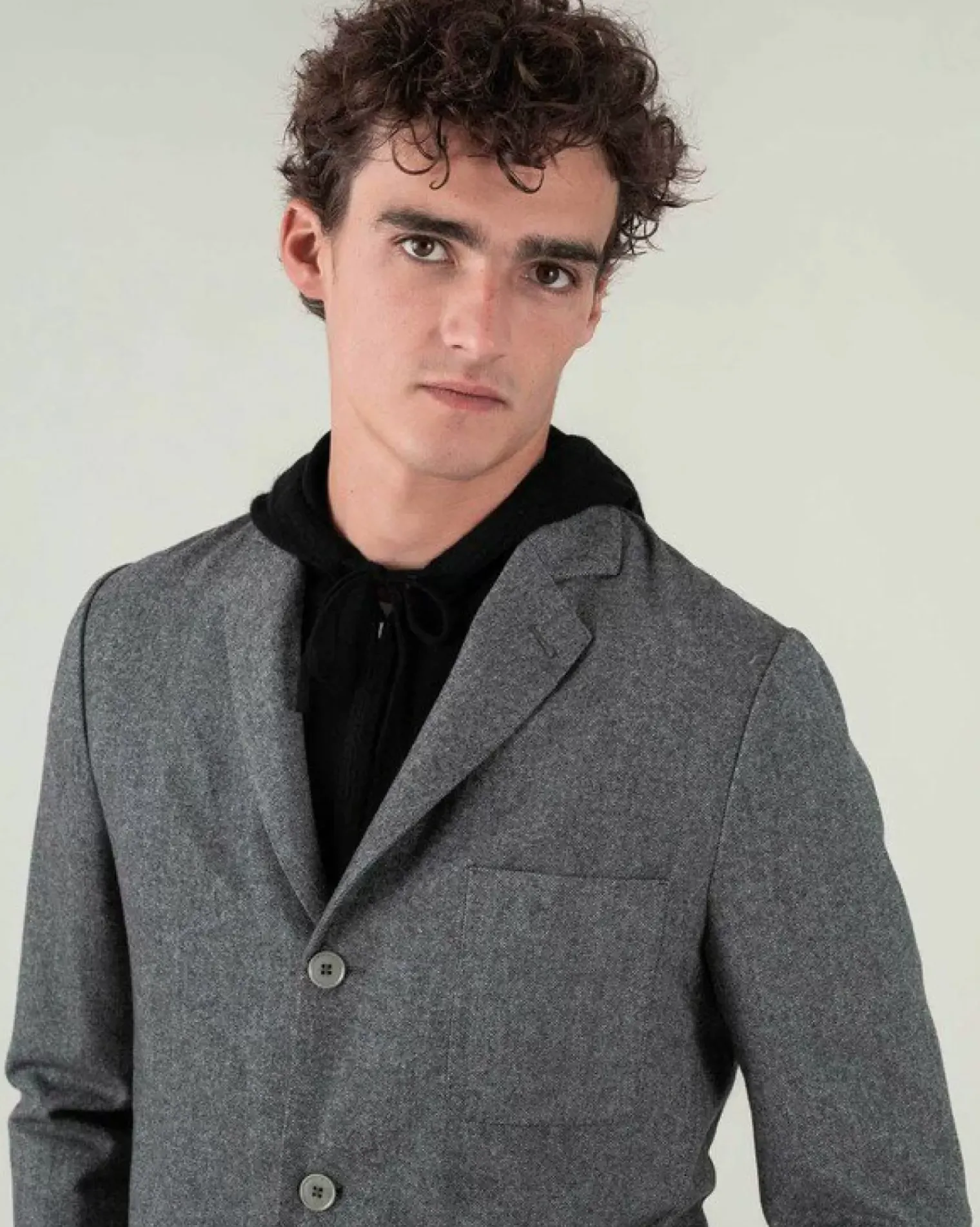 Kujten Coats>Men Shawl Collar Cashmere Blazer Jacket Gris Square