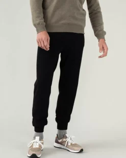 Kujten Joggings & Shorts>Men Straight Cut Cashmere Jogging, 2-Threads Noir