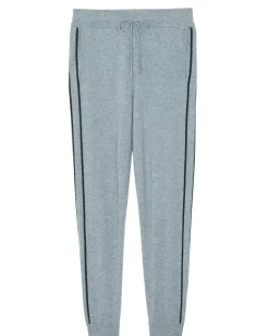 Kujten Joggings & Shorts>Men Straight Cut Cashmere Jogging Gris Chine