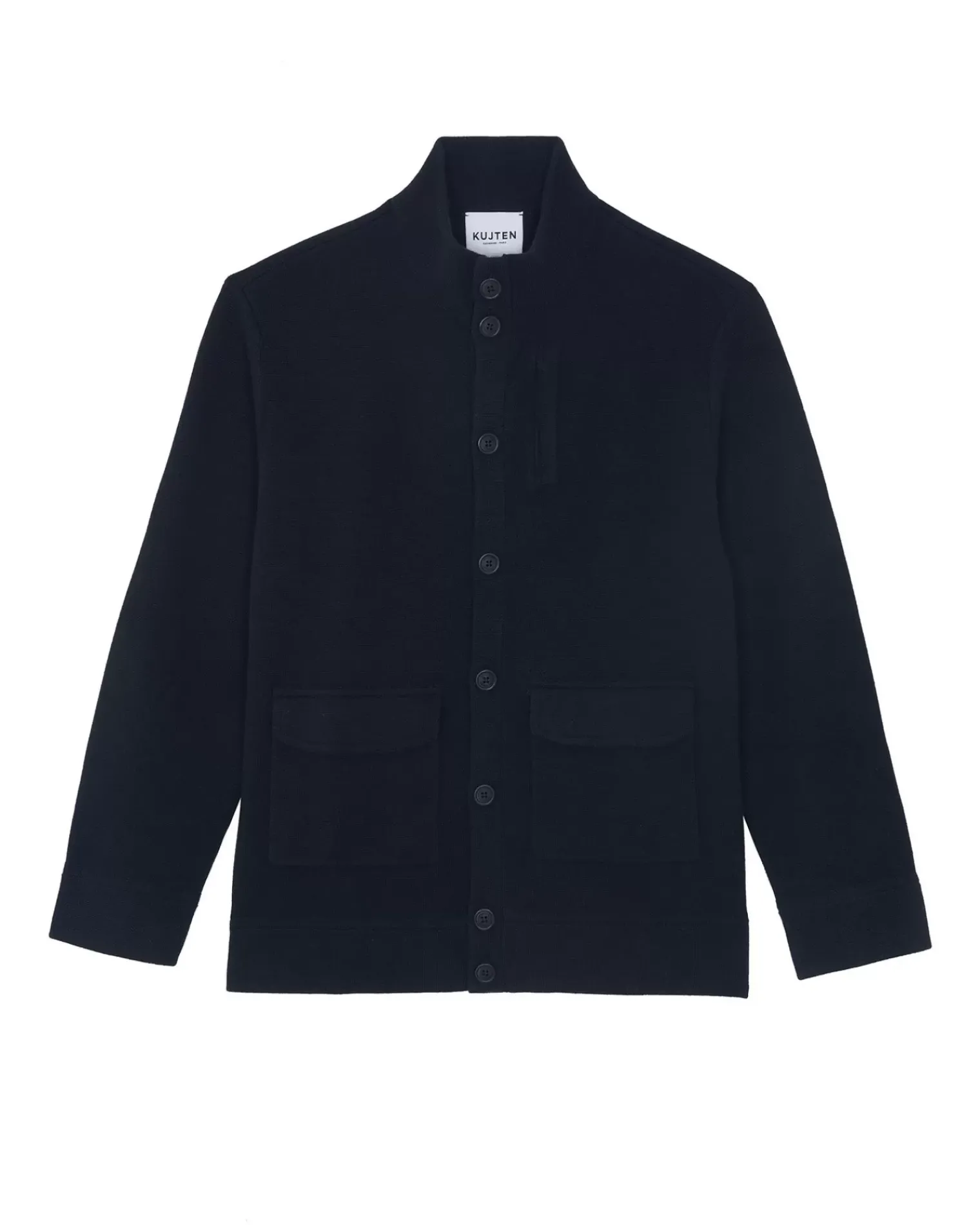 Kujten Jackets & Vests>Milano Cashmere Jacket, 2-Threads Bleu Marine Fonce
