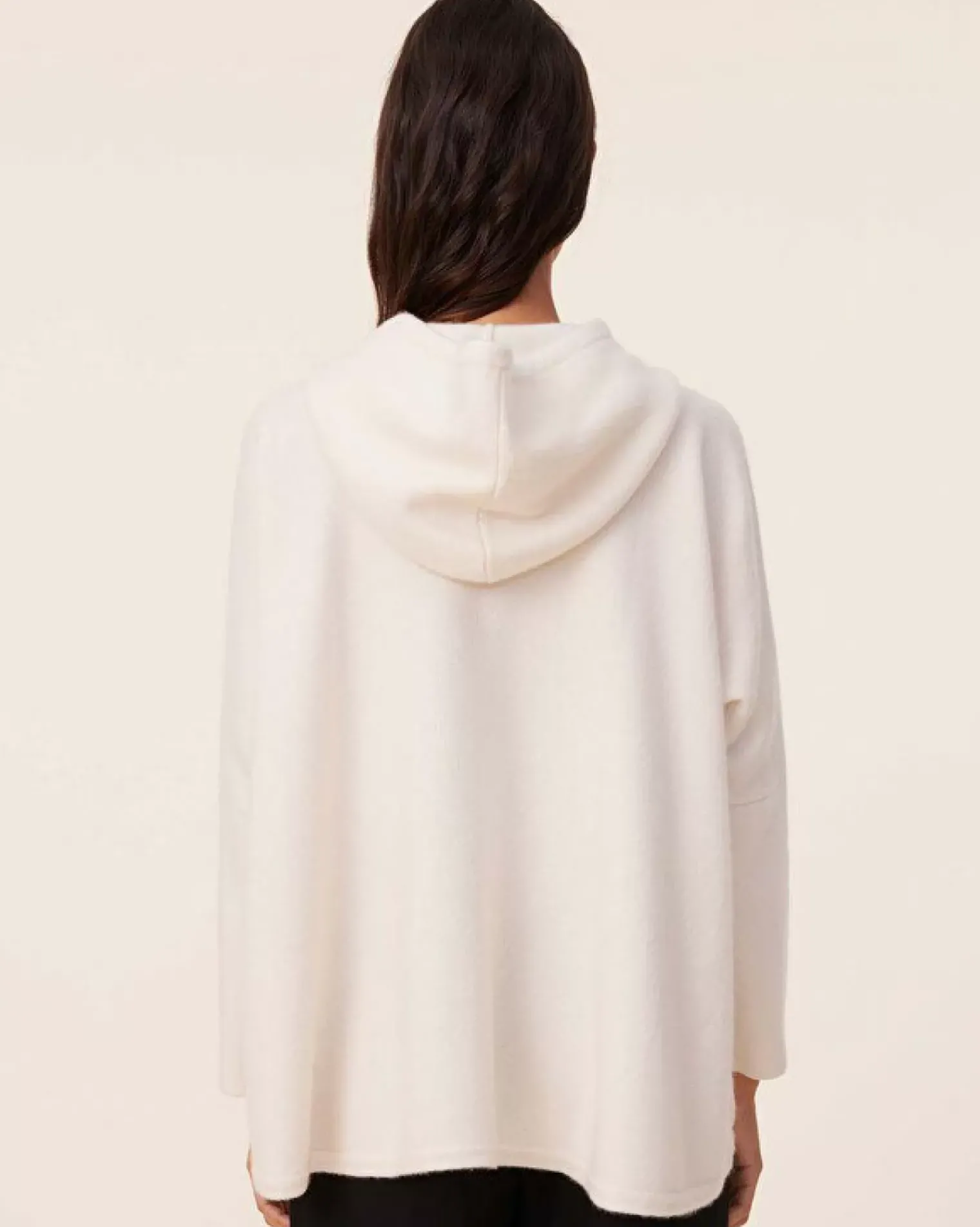 Kujten Hoodies>Milano Oversized Cashmere Hoodie, 2-Threads Blanc