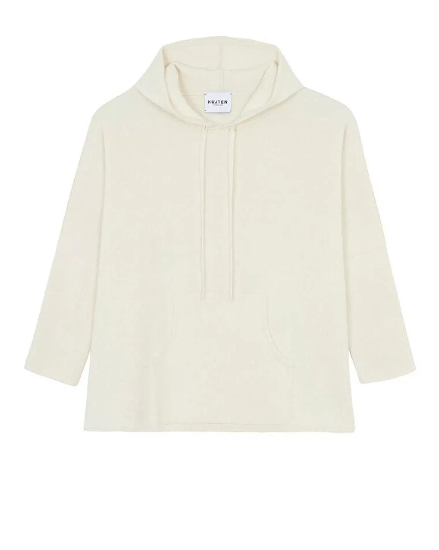 Kujten Hoodies>Milano Oversized Cashmere Hoodie, 2-Threads Blanc