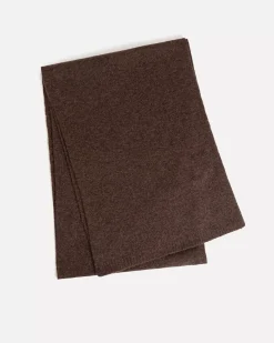 Kujten Scarves & Snoods>Off-Gauge Knitted Cashmere Scarf Chataigne