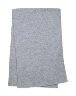 Kujten Scarves & Snoods>Off-Gauge Knitted Cashmere Scarf, 2-Threads Gris Chine