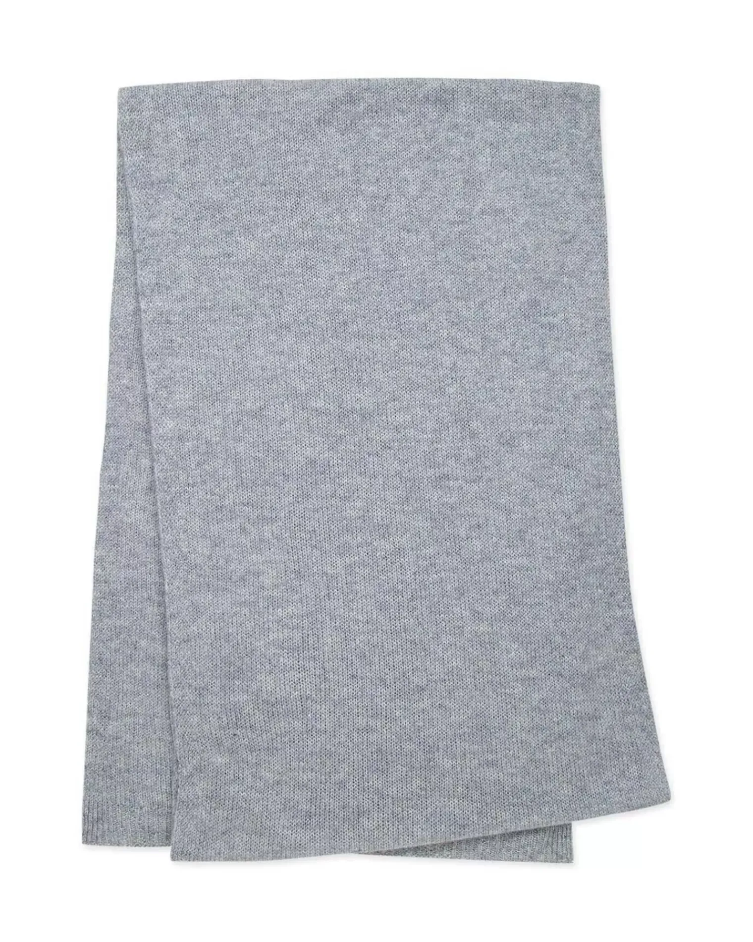 Kujten Scarves & Snoods>Off-Gauge Knitted Cashmere Scarf, 2-Threads Gris Chine