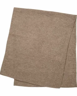 Kujten Scarves & Snoods>Off-Gauge Knitted Cashmere Scarf, 2-Threads Beige Taupe