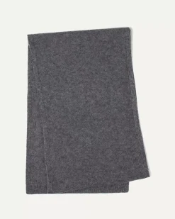 Kujten Scarves & Snoods>Off-Gauge Knitted Cashmere Scarf, 2-Threads Gris Flanelle
