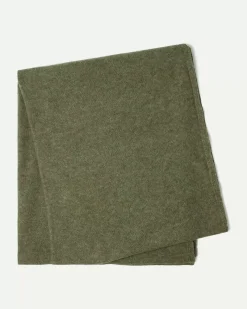 Kujten Scarves & Snoods>Off-Gauge Knitted Large Cashmere Scarf Kaki Chine