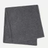 Kujten Scarves & Snoods>Off-Gauge Knitted Large Cashmere Scarf Gris Flanelle