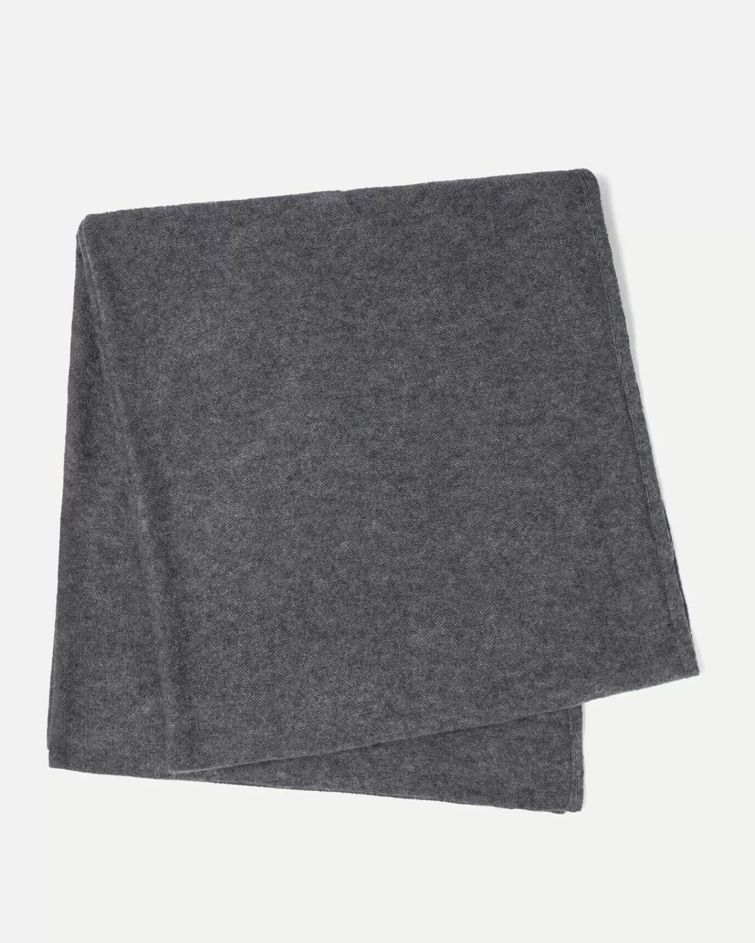 Kujten Scarves & Snoods>Off-Gauge Knitted Large Cashmere Scarf Gris Flanelle