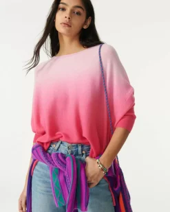 Kujten Sweaters & Sweatshirts>Oversize Boat Neck Cashmere Sweater Candy Pink