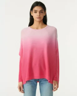 Kujten Sweaters & Sweatshirts>Oversize Boat Neck Cashmere Sweater Candy Pink