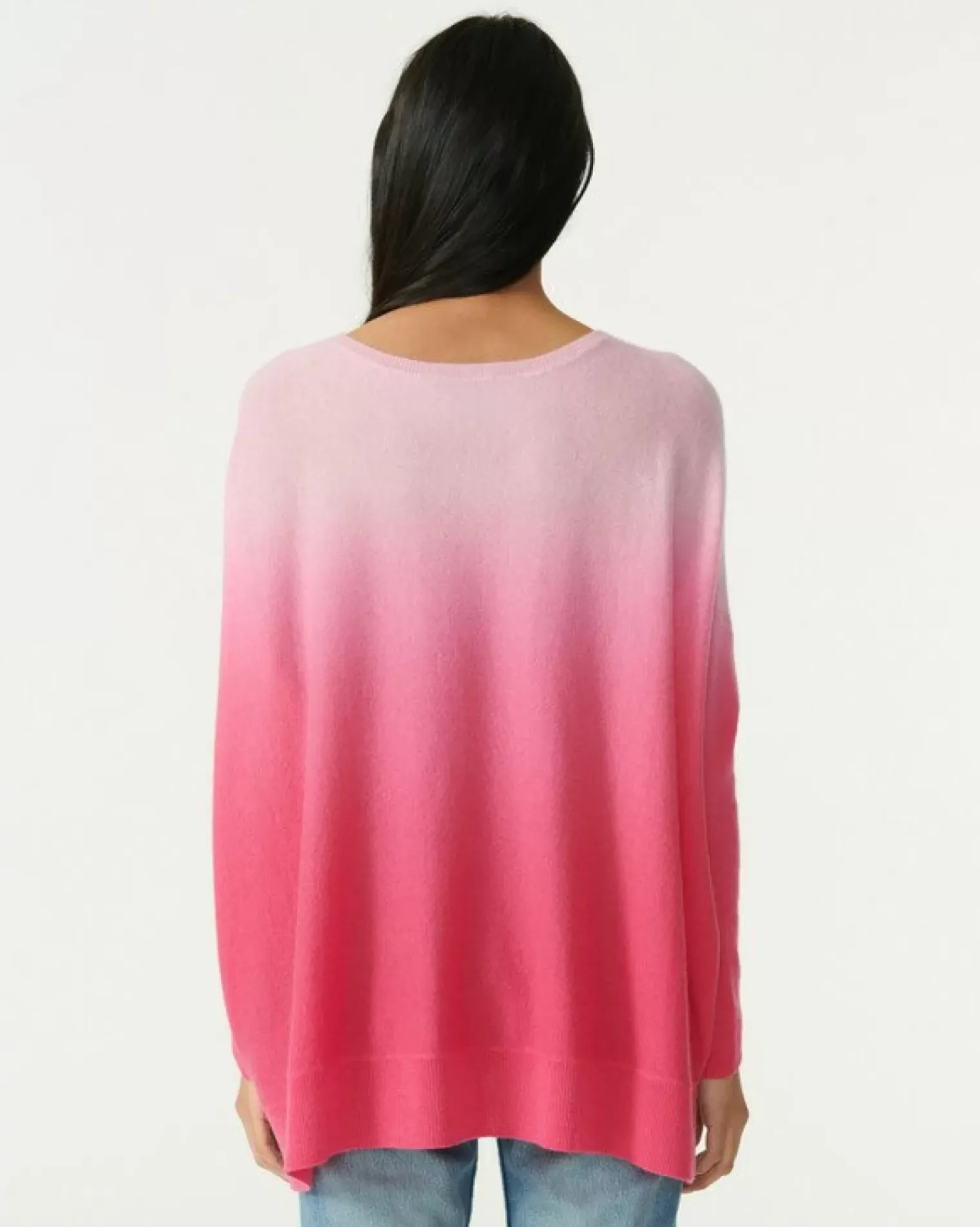 Kujten Sweaters & Sweatshirts>Oversize Boat Neck Cashmere Sweater Candy Pink