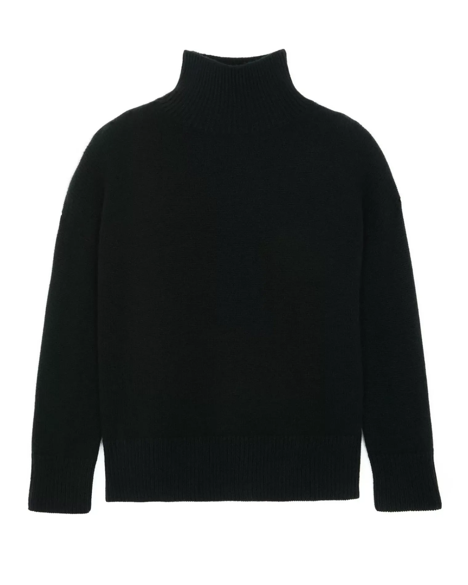 Kujten Sweaters & Sweatshirts>Oversize Funnel Neck Cashmere Sweater, 8-Threads Noir